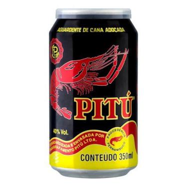 Imagem de Cachaça Pitú - Aguardente De Cana - Kit Com 12 Latas 355ml - BOLSAO