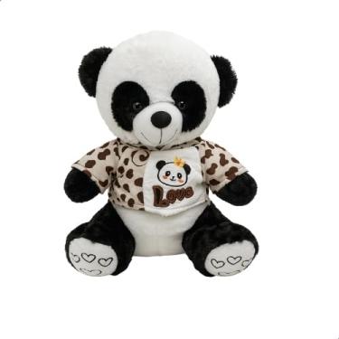 Imagem de Urso Panda de Pelúcia 30cm com Camiseta Love – Macio e Fofo para Presentear
