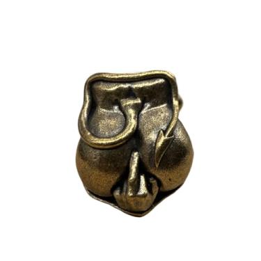 Imagem de Pingente de contas de dedo médio feito à mão com caveira de latão, suprimentos personalizados de fabricação de joias para entusiastas de bricolage, acessórios ideais para berloques de contas de