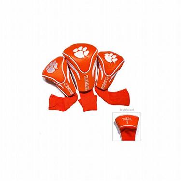 Imagem de Team Golf NCAA Clemson Tigers Pacote com 3 capas para taco de golfe Contour tamanho único