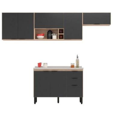 Imagem de Cozinha Modulada 4 Peças Frcz5 Avena Grafito - DEMÓBILE