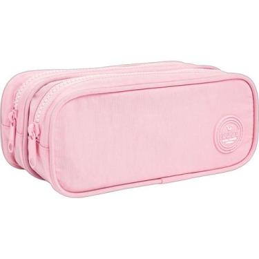 Imagem de Estojo Duplo Grande Happy Rosa, Único