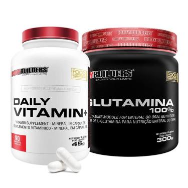 Imagem de Kit L-Glutamina 300g + Daily Vitamins - Bodybuilders-Unissex