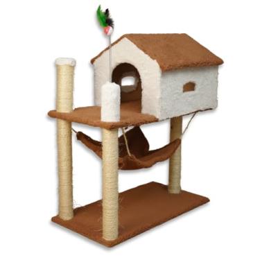 Imagem de Arranhador Para Gatos Com Casinha Playground (Off-Withe)