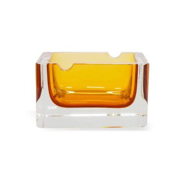 Imagem de Cinzeiro de Vidro Estilo Murano Âmbar 10cm OD0234 BTC