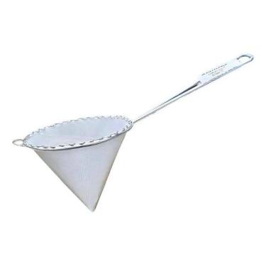Imagem de 2X Peneira Cônica Com Tela 14Cm - Coador Chinois Alumínio