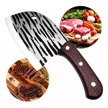 Imagem de Faca Cutelo de Carne Profissional Açougueiro Churrasco Cozinha 25cm  S