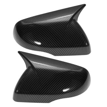 Imagem de Motoforti 1 par de tampa do espelho do lado esquerdo direito ABS de substituição preta para Ford Edge 2015-2024 Ox Horn com luz de seta capa de proteção de espelho