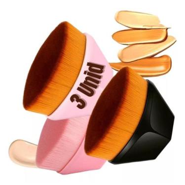 Imagem de Pincel Mágico Hexagonal Maquiagem Base Tiktok Flawless Brush - 3 UNIDA