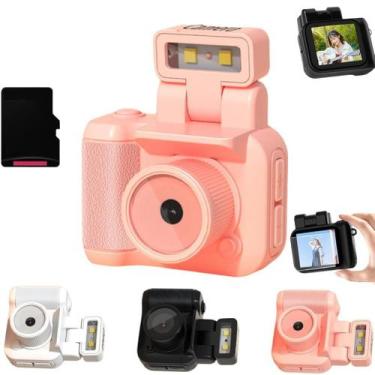 Imagem de Mini câmera digital Retro Snap Y4000 1080P com LED Flash rosa - Marca 