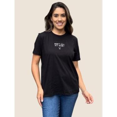 Imagem de Camiseta Feminina Don't Kill My Vibe Colcci Cor:;Tamanho:M-Feminino