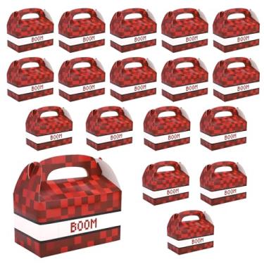 Imagem de 18un. Sacos Embrulho Presente Tema Pixel, Decorações Aniversário Vermelhas Pixelizadas com Alças Embalagem Presentes e Lembrancinhas Tema Jogo para Festas Aniversário de Meninos e Meninas