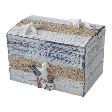 Imagem de Ｂｅｓｇａ Caixa pequena para joias e objetos decorativos com tema náutico, organizador para guardar lembranças e objetos de decoração. Caixa de madeira, com Bird