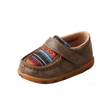 Imagem de Twisted X Mocassim infantil dirigindo, bico bombardeiro e multi serape, 6 M, Bomber e Multi Serape, 19