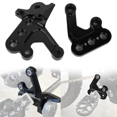 Imagem de PSLER Suportes de apoio para os pés de motocicleta esquerdo e direito - Suporte de pino de alumínio CNC, adequado para bicicleta elétrica Dirt Bike Light Bee X S Segway X160 X260, preta