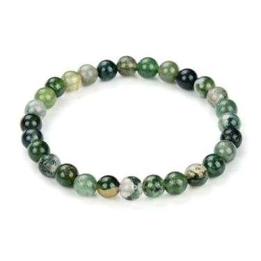 Imagem de Adabele 1 pulseira de pedras preciosas elásticas naturais de 6 mm (0,24 polegada), contas de 17,78 cm, 19,05 cm, 20,32 cm, cristal de cura, quartzo, energia, chakras, joias, mulheres, homens, meninas, presente de aniversário, 7.5 inches, Pedra preciosa, Ágata