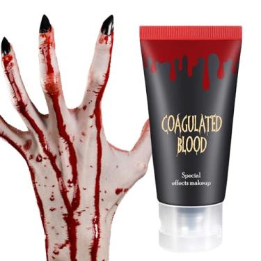 Imagem de Shakven Maquiagem de sangue falso,Sangue falso lavável | Spray de sangue falso de Halloween - Sangue falso de vampiro realista, spray de sangue falso para festa de cosplay