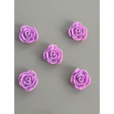 Imagem de Kit 50 Sabonetes Decorativos Rosa em Glicerina Perfumados Essência Mamãe Bebê Lembrancinhas para Aniversário, Batizado, Chá de Bebê e Eventos (50, Lilás)