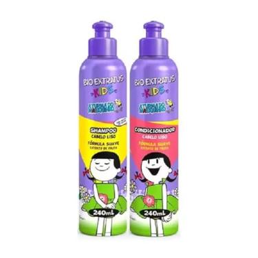 Imagem de Kit Bio Extratus Kids Cabelo Liso Duo 240ml