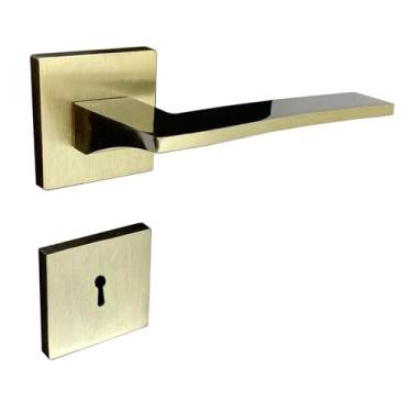 Imagem de Fechadura Safira Interna Roseta Quadrada Latonada Oxidada 55mm União Mundial