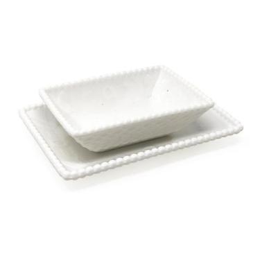 Imagem de Jogo De Pratos De Cerâmica 2 Pcs 13.5X9.5-16X - Mabel