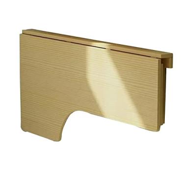 Imagem de Mesa de canto flutuante, mesa dobrável para computador, mesa de estudo de madeira maciça, mesa dobrável para espaços pequenos (80 x 60 cm)