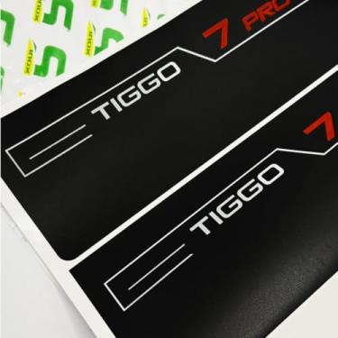 Imagem de SPORTINOX, Soleira Porta Para Tiggo 7 Pro 2025 Adesivo Fibra de Carbono