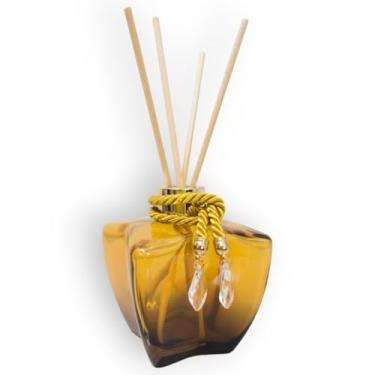 Imagem de Kit Vidro Estrela 280ml Marrom Degradê com Tampa Difusora e Varetas – Aromatizador de Ambiente para Casa e Lavabo