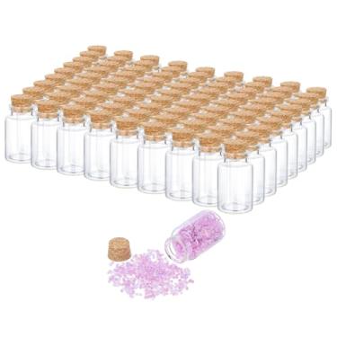 Imagem de PH PandaHall 100 garrafas de vidro com rolhas, mini frascos de poção de 20 ml, mini frascos de rolha de cortiça, pequenos frascos de vidro para projetos de artesanato faça você mesmo, perfume líquido