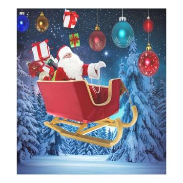 Imagem de SEHANY Capa magnética para lava-louças de Papai Noel, adesivos magnéticos para decoração de Natal antiarranhões para painel de geladeira e lava-louças, decoração de Natal de cozinha doméstica 58 x 66