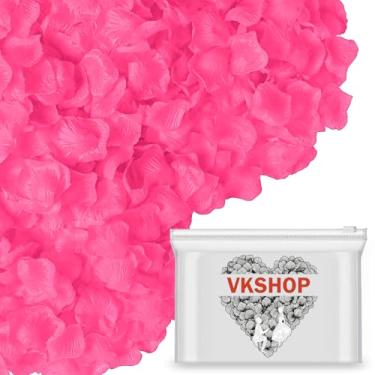Imagem de VKshop 1200 pétalas de rosa - pétalas artificiais de flor de rosa falsa para o dia dos namorados, decorações de casamento, pedido romântico, aniversário, festa, decoração de corredor, florista