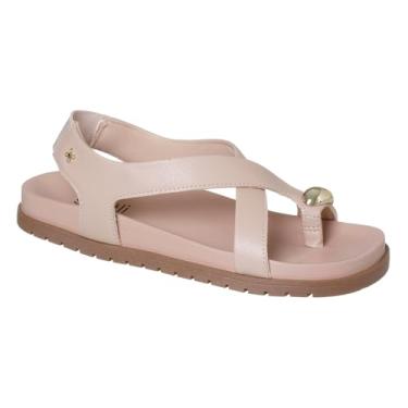 Imagem de Sandália Feminina Flatform Conforto Sandália Calce facil (Bege, BR, Adulto, Numérico, 39)
