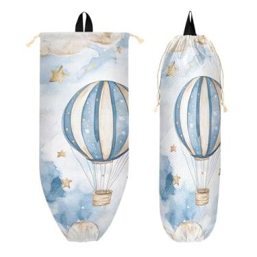 Imagem de xigua Balões de ar quente suporte de saco plástico suporte de parede com cordão 1 pacote, organizador de sacolas de supermercado reutilizável decoração para bolsas, meias, roupas íntimas e gravatas