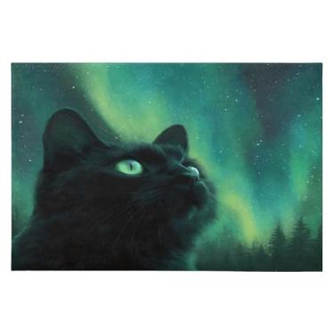 Imagem de CEBUGI Tapete de área 60 x 90 cm, macio, lavável, antiderrapante, com suporte de borracha, tapetes pretos para sala de estar, quarto, decoração de casa