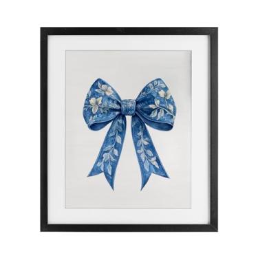 Imagem de Stupell Industries Fita floral intrincada impressão emoldurada preta sob vidro, design por letras e forrado, 40 x 33 cm