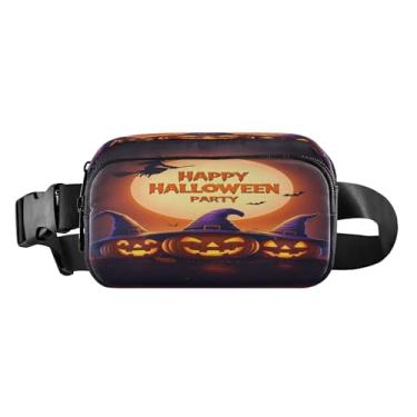 Imagem de CEBUGI Mini pochetes de caminhada para homens e mulheres, abóboras Jack-o-lantern modernas resistentes à água com cinto ajustável para treino, viagem, corrida