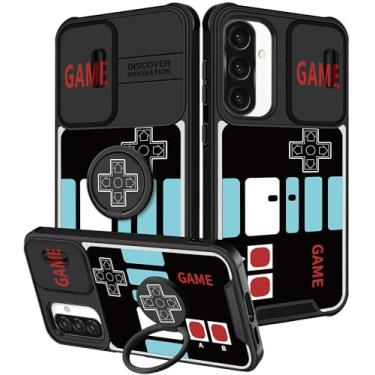 Imagem de Funermei Capa para celular Samsung Galaxy A36/A56 5G - Capa de telefone feminina bonita estética console de jogos design exclusivo com capa de câmera e suporte de anel Funda para Samsung A36/A56 5G