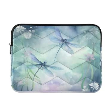 Imagem de Coikll Capa protetora para laptop Dragonflies aquarela à prova de choque para notebook de 13 a 14 polegadas