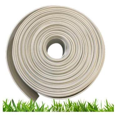 Imagem de Limitador Separador De Grama Branco Fechamento 7cm X 25m - Wlplast