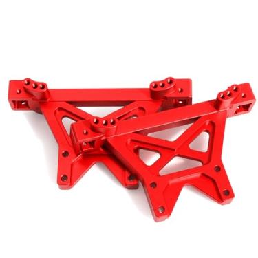 Imagem de Shock Mount, Front and Rear Universal Shock Tower, Aluminum Alloy Material, for 1/10 Traxxas E-MAXX T-MAXX RC Car Upgrade Parts Accessories #4917R (Red)
