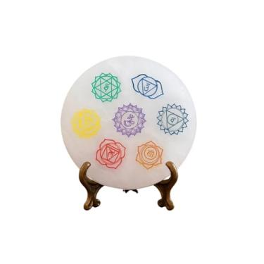 Imagem de Placa De Selenita Redonda 7 Chakras