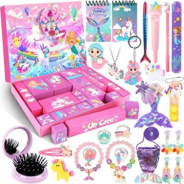 Imagem de Etiqueta do calendário do advento 2024 para meninas com acessórios de 