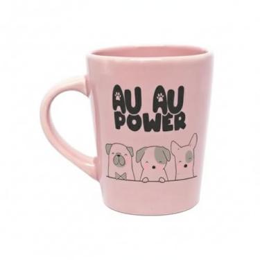 Imagem de Caneca Rosa com Estampa de Cachorro – 350ml, Modelo Divertido