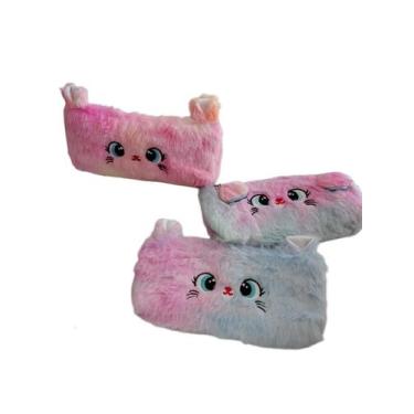 Imagem de Estojo Escolar de Pelúcia Grande , Gato Peludo e Capivara, Austronauta