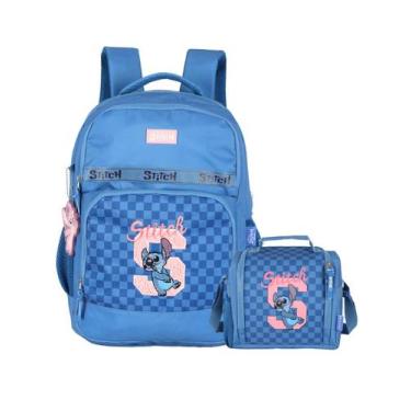 Imagem de Kit Escolar Lilo Stitch Mochila Costas + Lancheira Premium - Luxcel
