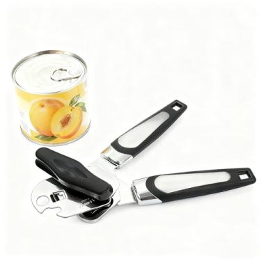 Imagem de CXY Abridor de latas e abridor de garrafas de fácil aderência para idosos - Ferramenta de cozinha manual com alça ergonômica macia e roda de corte suave - abridores sem esforço para potes e latas