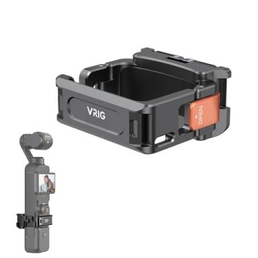 Imagem de Adaptador de expansão VRIG Pocket 3 Cage, suporte de metal de liga de alumínio com 1/4 furos de parafuso/adaptador Gopro/sapata fria/ação Osmo de liberação rápida