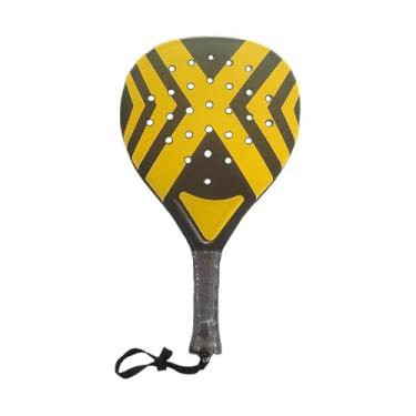 Imagem de Dynwave Raquete de Padel Leve, Antiderrapante, com Bolsa de Armazenamento, Raquete Profissional para Treinamento e Lazer na Praia, Preto Amarelo