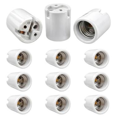 Imagem de Kit 10 Bocal Soquete Base E27 Porcelana Reforçado 4A 0~250V - Decorlux