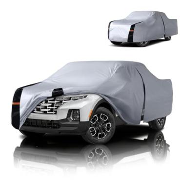 Imagem de Capa de caminhão Hyundai Santa Cruz multicamadas, ajuste personalizado Santa Cruz 2021-2026 Crew Cab cama curta (4,3') capa de carro impermeável para todos os climas, cobertura externa completa chuva